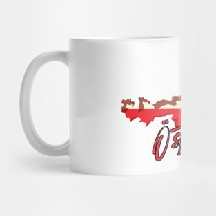 Austria map, Austria flag Mug